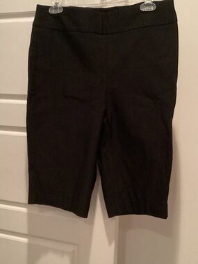 Chico's Black Bermuda Stretch Shorts